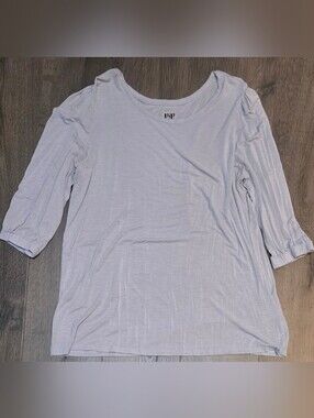 Pip & Vine By Rosie Pope Maternity Soft Lightweight Long-Sleeve Grey Shirt